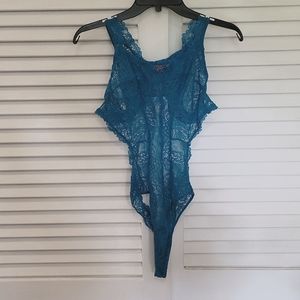 Brand New Savage X Fenty Blue Lace Bodysuit